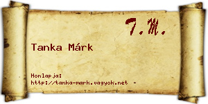 Tanka Márk névjegykártya